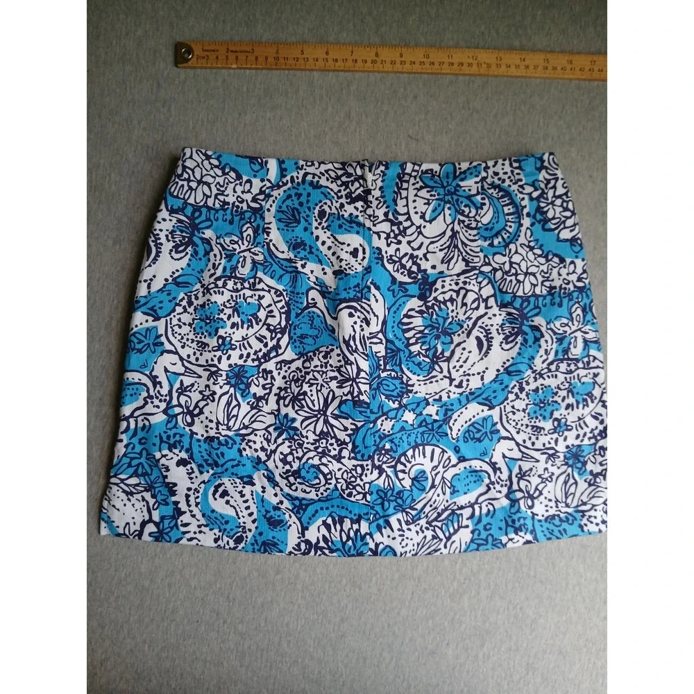 Lilly Pulitzer Skirt 4 Skort Marigold Mini Floral Resort Beach Cruise